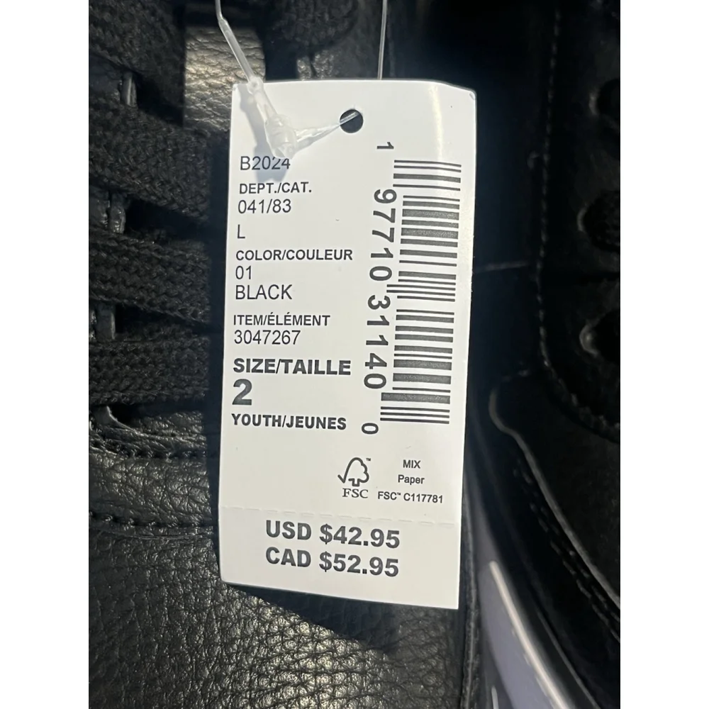 The Children's Place Boys Black Sneakers Size 2